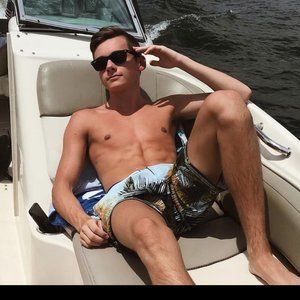 American Eagle Palm Tree Swim Trunks